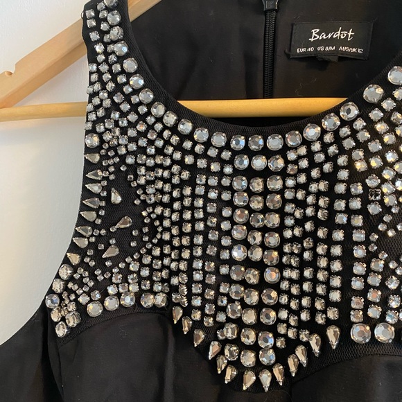 Bardot Jewelled Collar Midi Dress - Picture 4 of 5